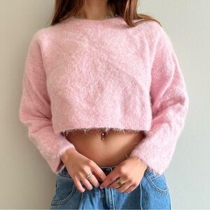 ASTR Pink Cropped Sweater